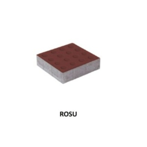 Pavaj Tactil Rondo Rosu 20x20x6 cm