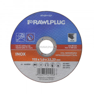 RawlPlug RT-CDI - disc abraziv pentru otel inoxidabil 115