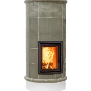 Rondo 5 Levels - Soba pe lemne cu acumulare, din maiolica - 8,2 kW, model gri RC 044