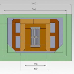 Semineu Modular Johannes schita si dimensiuni