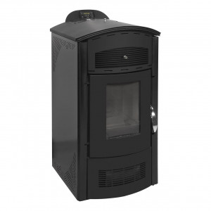 Soba pe peleti Amanda plus 32 L, negru