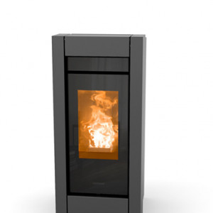 Soba pe peleti Thermorossi Essenza Metalcolor Natural Plus Evo 11,4 kW gri