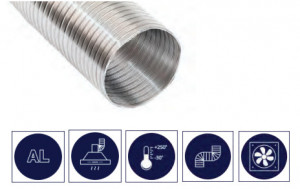 Tub extensibil aluminiu dublu comprimat 1.5 m
