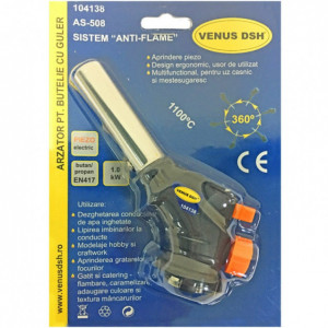 Arzator pentru butelie cu guler, sistem ANTI-FLAME