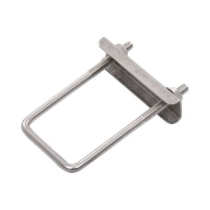 Brida zincata fixare panou gard 40x60 mm, colier metalic pentru stalp gard si panouri gard