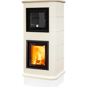 Chef - Soba pe lemne cu acumulare si cuptor, din maiolica - 8,6 kW CF 025