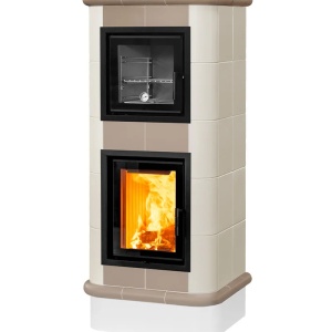 Chef - Soba pe lemne cu acumulare si cuptor, din maiolica - 8,6 kW CF 038