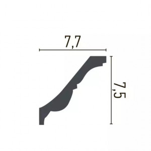 Cornisa decorativa Manavi C731F din poliuretan flexibil 9.2x9.2x200 cm