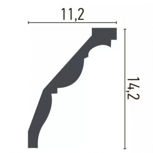 Cornisa decorativa Manavi P804 din poliuretan 14.2x11.2x200 cm