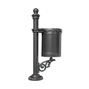 Cos stradal simplu fara capac, din fonta si otel, 30L, 100 cm