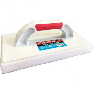 Drisca burete alb, maner plastic