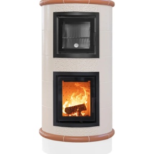Gourmet - Soba pe lemne cu acumulare si cuptor, din maiolica - 8,6 kW GR 004