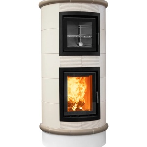 Gourmet - Soba pe lemne cu acumulare si cuptor, din maiolica - 8,6 kW GR 017