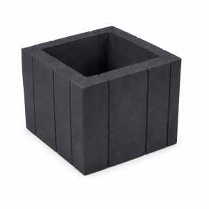Jardiniera beton Cubo 30x30x30 cm, antracit, pentru flori si amenajari gradina