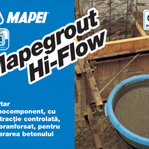 Mapegrout Hi-Flow (Colabile) - Mortar monocomponent, fibroranforsat, pentru repararea betonului