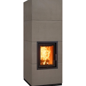 Maxi - Soba pe lemne cu acumulare, din maiolica - 8,3 kW, model gri MX 022
