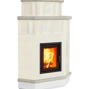 Olimpia 5 Levels - Soba pe lemne cu acumulare, din maiolica - 8,2 kW, model gri OL 019