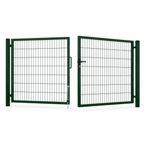 Poarta dubla DUOS BOX zincata 1,5 x 3,8 m, panou 2D 5/4/5 mm, verde