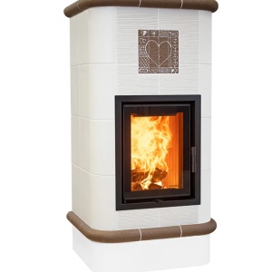 Quadra 4 Levels - Soba pe lemne cu acumulare, din maiolica - 8,2 kW QD 087