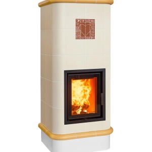 Quadra 5 Levels - Soba pe lemne cu acumulare, din maiolica - 8,2 kW QC 040