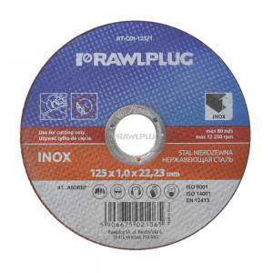 RawlPlug RT-CDI - disc abraziv pentru otel inoxidabil 125