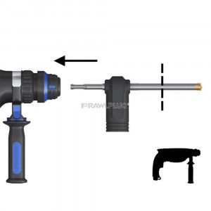 RawlPlug RT-SDSH - burghiu de rotopercutie Dustlessdrill SDS Max schema