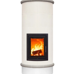 Rondo 5 Levels - Soba pe lemne cu acumulare, din maiolica - 8,2 kW, model gri RC 025