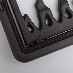 Set usa soba din fonta Neo cu cenusar 265 x 265 mm rama