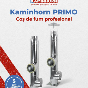 Sistem cos de fum profesional KaminHorn Primo Inox 90 grade, baza 0