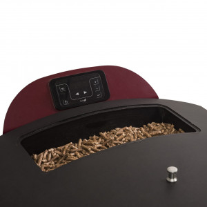 Soba pe peleti Amanda plus 32 L, bordo
