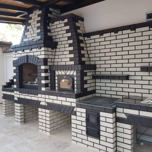 Gratar Gradina cu caramida klnker Perlina si contrast cu Saturn