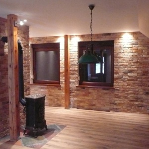placi caramida rock pentru decor rustic mansarda