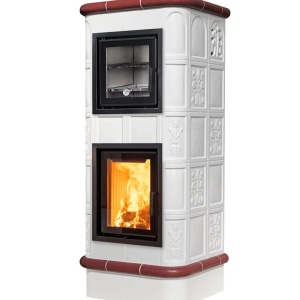 Chef - Soba pe lemne cu acumulare si cuptor, din maiolica - 8,6 kW CF 016