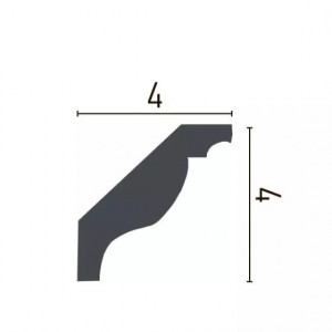 Cornisa decorativa Manavi P824 din poliuretan 4x4x200 cm