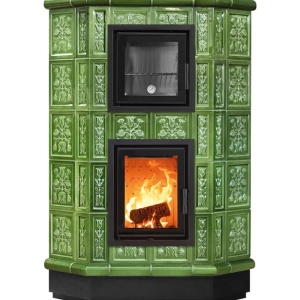 Dessert - Soba pe lemne cu acumulare si cuptor, din maiolica - 8,6 kW DS 010