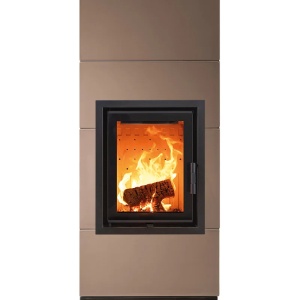 Mini - Soba pe lemne cu acumulare, din maiolica - 8,2 kW, model bej MN 008