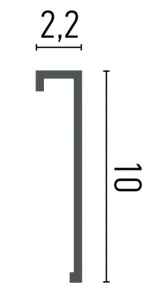 Plinta decorativa Manavi din polimer rigid S31 - 10x2.2x200 cm dimensiuni