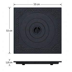 Plita din fonta Bulat cu un ochi 530 x 530 mm