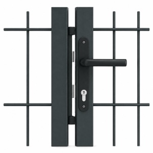 Poarta dubla DUOS zincata 2 x 5 m, panou 2D 5/4/5 mm, antracit incuietoare
