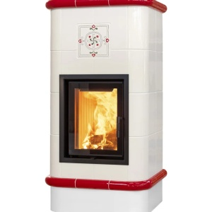 Quadra 4 Levels - Soba pe lemne cu acumulare, din maiolica - 8,2 kW QD 105