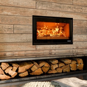 Semineu pe lemne Thermorossi design rustic modern