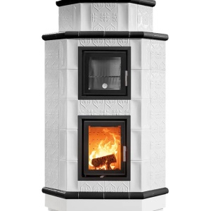 Souffle - Soba pe lemne cu acumulare si cuptor, din maiolica - 8,6 kW SF 005