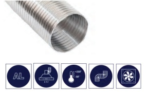 Tub extensibil aluminiu dublu comprimat 2.5 m
