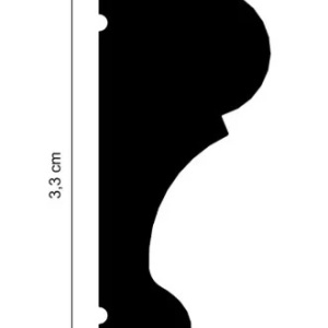 Brau decorativ Manavi din polimer rigid B26 - 3.3x1.4x200 cm dimensiuni