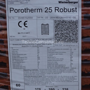 Caramida Porotherm 25 Robust Portanta eticheta