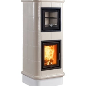 Chef - Soba pe lemne cu acumulare si cuptor, din maiolica - 8,6 kW CF 010