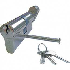 Cilindru siguranta, cheie, buton, 60 mm (25-10-25)