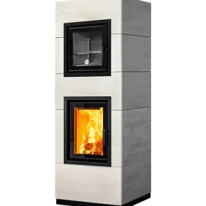 Cook - Soba pe lemne cu acumulare si cuptor, din maiolica - 8,6 kW CK 015