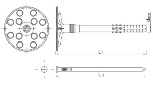 Diblu Koelner KI-10 rezistent pentru sistem termoizolant dimensiuni