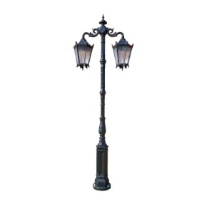 Lampa gradina din fonta cu 2 felinare suspendate 3000 mm